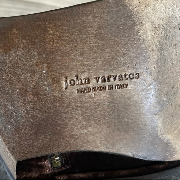 John Varvatos Men Size 11 Velvet Boots EUC Brown Velvet John Varvatos Italy - Picture 6 of 6